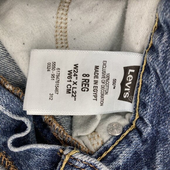 Lot 2 Pairs Boys Jeans Wrangler Slim Straight Levis 550 Relaxed Youth 8 Regular - Picture 11 of 11